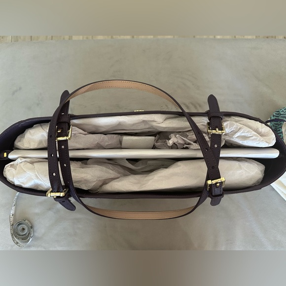 Tory Burch York Buckle Tote in Purple Iris - Picture 8 of 16